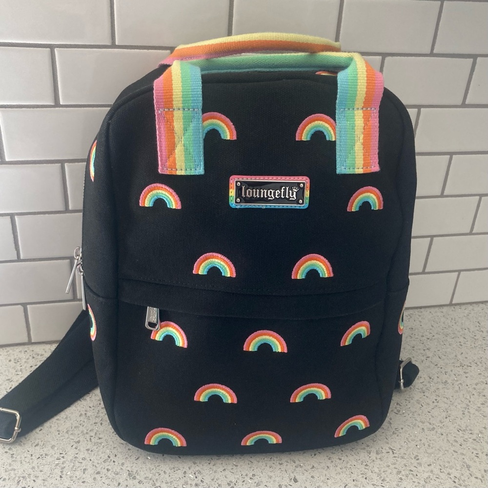 Loungefly Pride Canvas Rainbows Mini Backpack